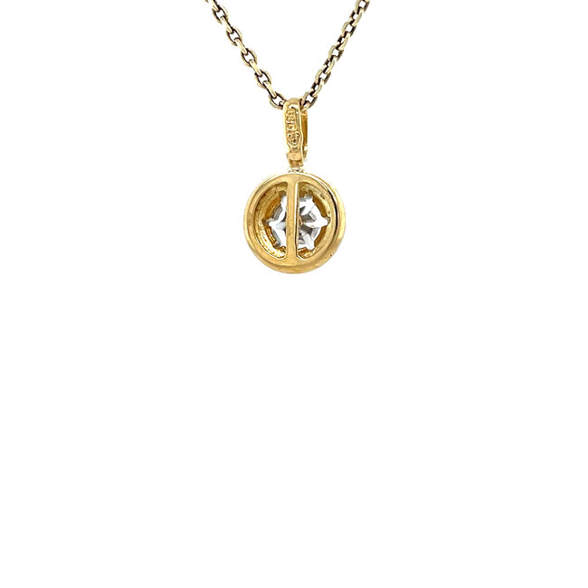 Gouden hanger met diamant 14 karaat