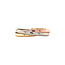 Tricolour gold trinity ring 14 karat