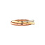 Tricolor goldener Trinity-Ring 14 Karat