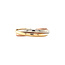 Tricolor goldener Trinity-Ring 14 Karat