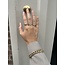 Tricolour gold trinity ring 14 karat