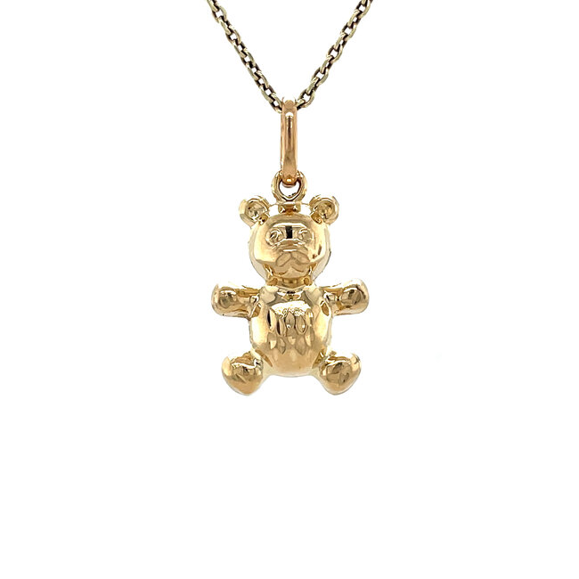 Gold bear pendant 14 karat