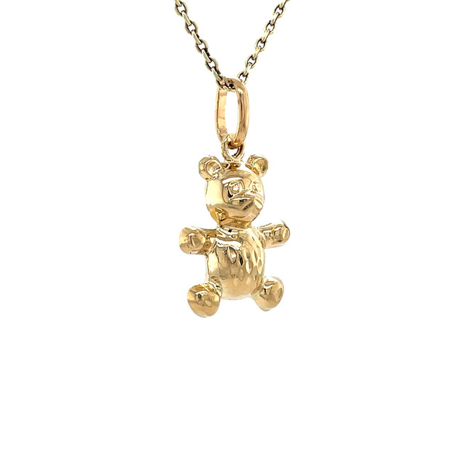 Gold bear pendant 14 karat