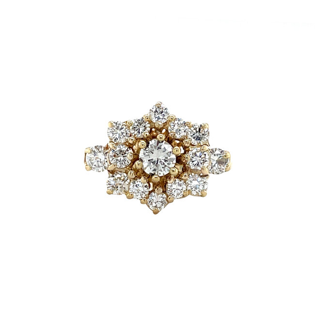 Gouden ring met diamant 14 karaat