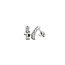 White gold stud earrings with diamond 14 kt