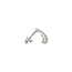 White gold stud earrings with diamond 14 kt