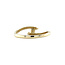 Gold hammered ring with zirconia 14 kt