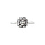 White gold entourage ring with diamond 14 kt