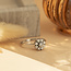 White gold entourage ring with diamond 14 kt