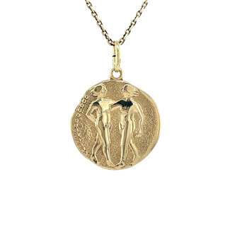 Gouden tweelingen hanger