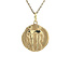 Gold twin pendant 14 karat