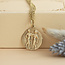 Gold twin pendant 14 karat