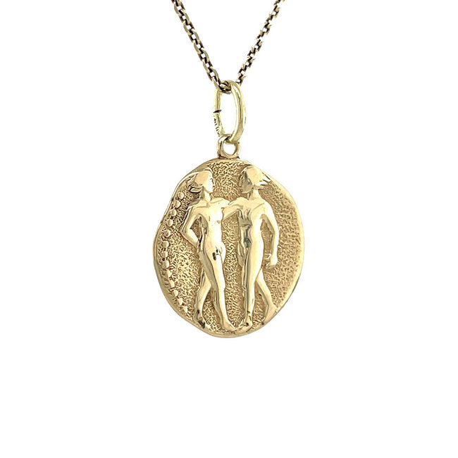 Gouden tweelingen hanger 14 karaat