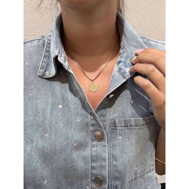 Gouden tweelingen hanger 14 karaat