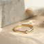 Gouden solitair ring met diamant 14 karaat