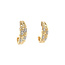 Gold stud earrings with diamond 14 karat
