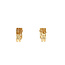 Gold stud earrings with diamond 14 karat