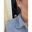 Gold stud earrings with diamond 14 karat