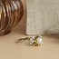 Vintage gouden ring met parel 14 karaat