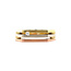 Tricolour gold ring with zirconia 14 karat