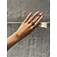 Tricolor goldener Ring mit Zirkonia 14 Karat