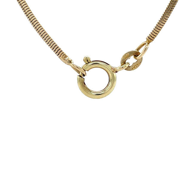 Gouden slangcollier 42.5 cm 14 karaat