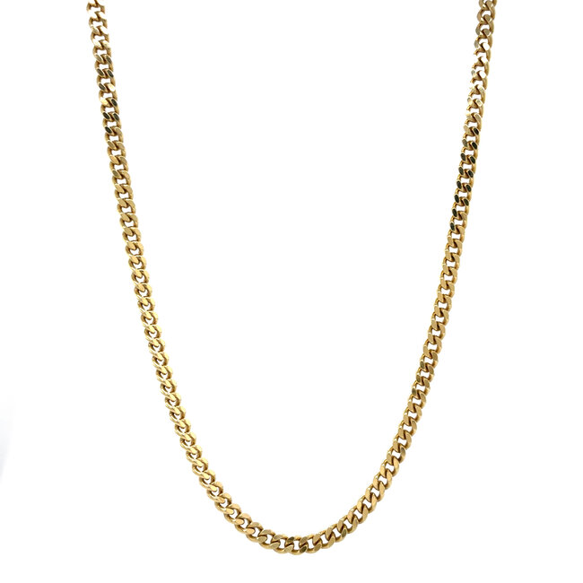 Gouden lengtecollier gourmet 46.5 cm 14 karaat