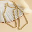 Gouden lengtecollier gourmet 46.5 cm 14 karaat
