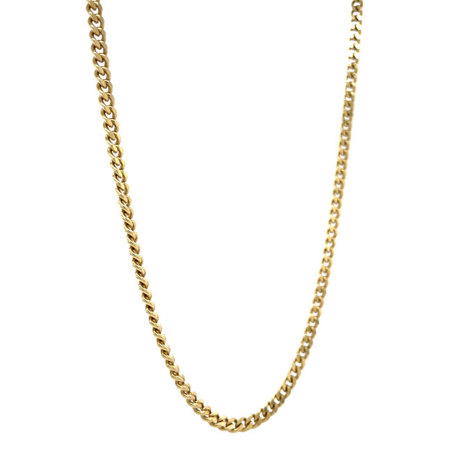 Gouden lengtecollier gourmet 46.5 cm 14 karaat