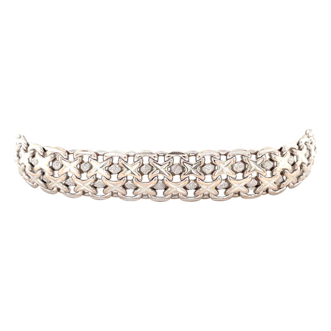 White gold bracelet 19 cm 14 karat