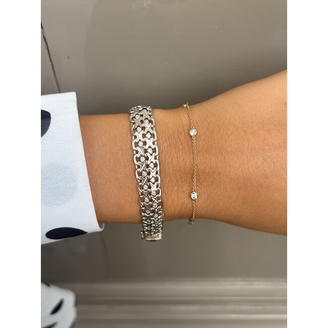 White gold bracelet 19 cm 14 karat