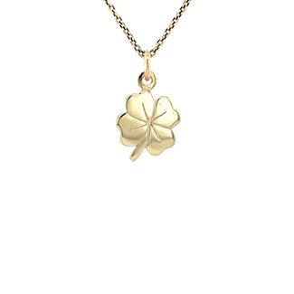 Gouden hanger klavertje 4