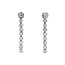 White gold stud earrings with diamond 14 kt