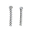 White gold stud earrings with diamond 14 kt