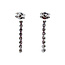 White gold stud earrings with diamond 14 kt