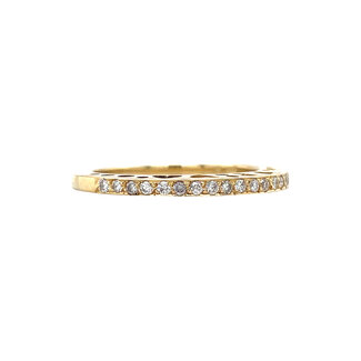 Gouden rijring met diamant