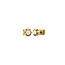 Gold solitaire stud earrings with diamond 14 karat