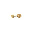 Gold solitaire stud earrings with diamond 14 karat