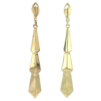 Gouden oorstekers met hanger