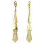 Gold stud earrings with pendant 14 karat