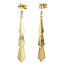 Gold stud earrings with pendant 14 karat
