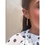 Gold stud earrings with pendant 14 karat