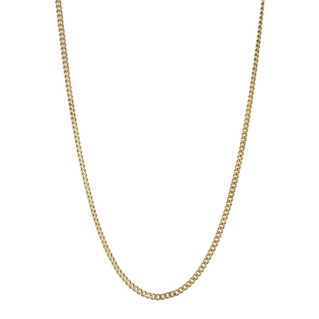 Gouden lengtecollier gourmet 46.5 cm 14 karaat