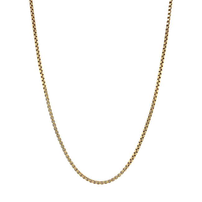 Gouden lengtecollier venetiaan 52.5 cm 14 karaat