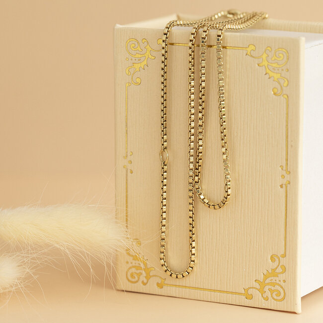 Gouden lengtecollier venetiaan 52.5 cm 14 karaat