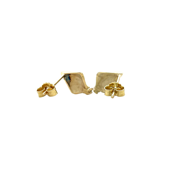 Goldene Ohrstecker mit Diamant 14 Karat