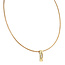 Gouden spang met diamant hanger 14 karaat