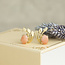 Gold stud earrings with angel skin coral 14 karat
