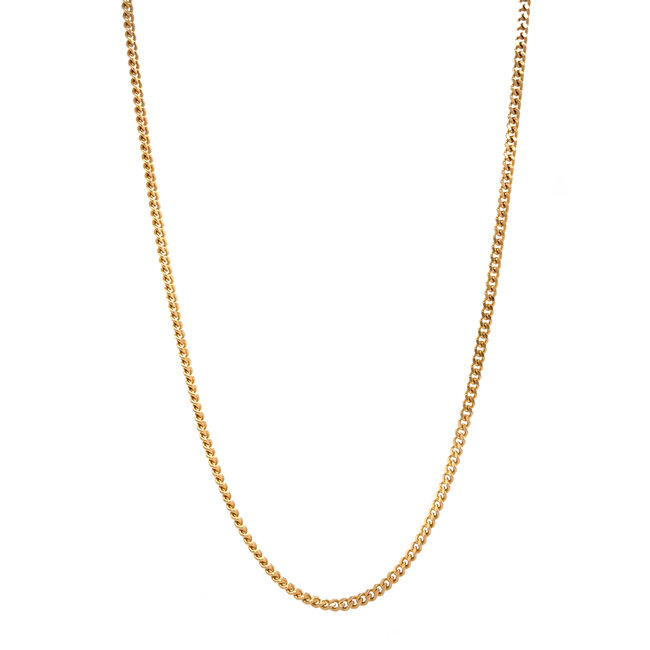 Gouden lengtecollier gourmet 70.5 cm 14 karaat