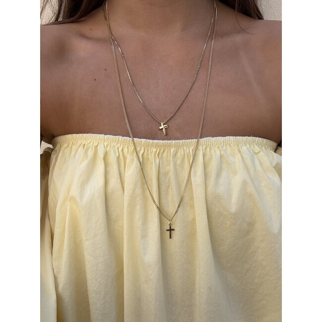 Gouden lengtecollier gourmet 70.5 cm 14 karaat